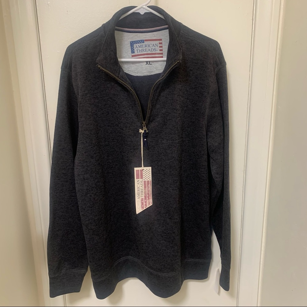 American Threads Men’s Half-Zip Pullover, Men’s Sweater, Men’s Long Sleeve